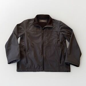 Kenneth Cole Reaction Men's Jacket Medium Dark Gray Zippered Polyester